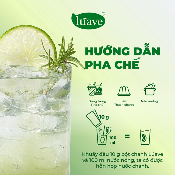 HƯỚNG DẪN SỬ DỤNG BỘT CHANH LÚAVE PROFESSIONAL