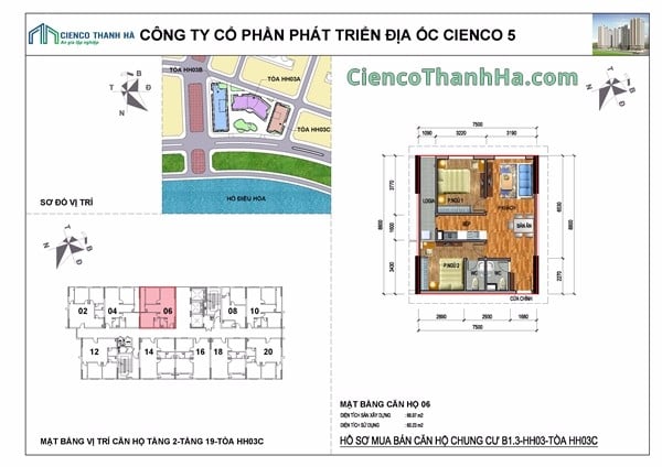 Mặt bằng hh03C tang 2 tới 19