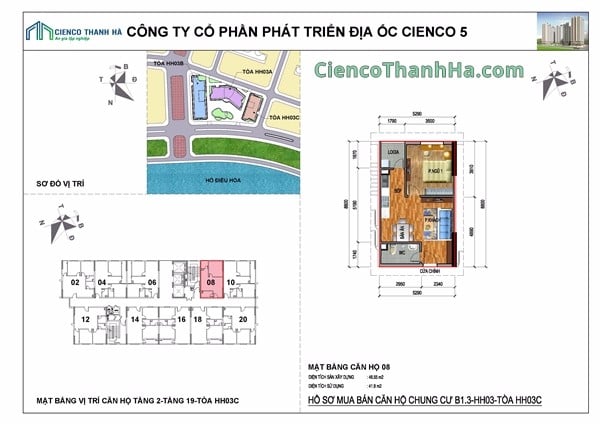 Mặt bằng hh03C tang 2 tới 19