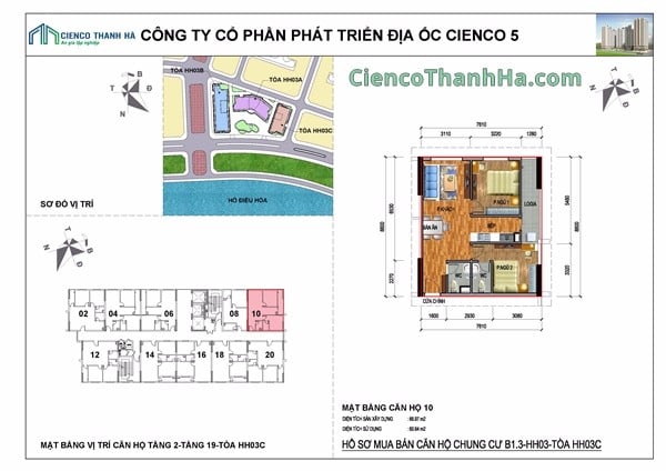 Mặt bằng hh03C tang 2 tới 19