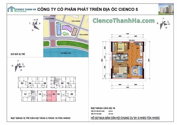 Mặt bằng hh03C tang 2 tới 19