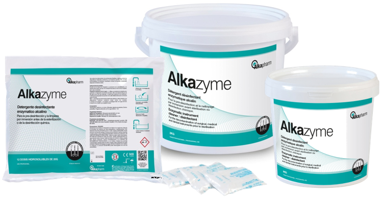 Dung dịch làm sạch và khử khuẩn dụng cụ có hoạt tính enzyme : ALKAZYME