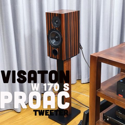 Thiết kế loa bookshelf 2 đường tiếng sử dung treble của Proac và loa bass 16cm Visaton W 170 S