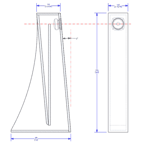 THÙNG LOA FRUGAL-HORN CHO LOA TOÀN DẢI 8.5cm FOSTEX FF85WK