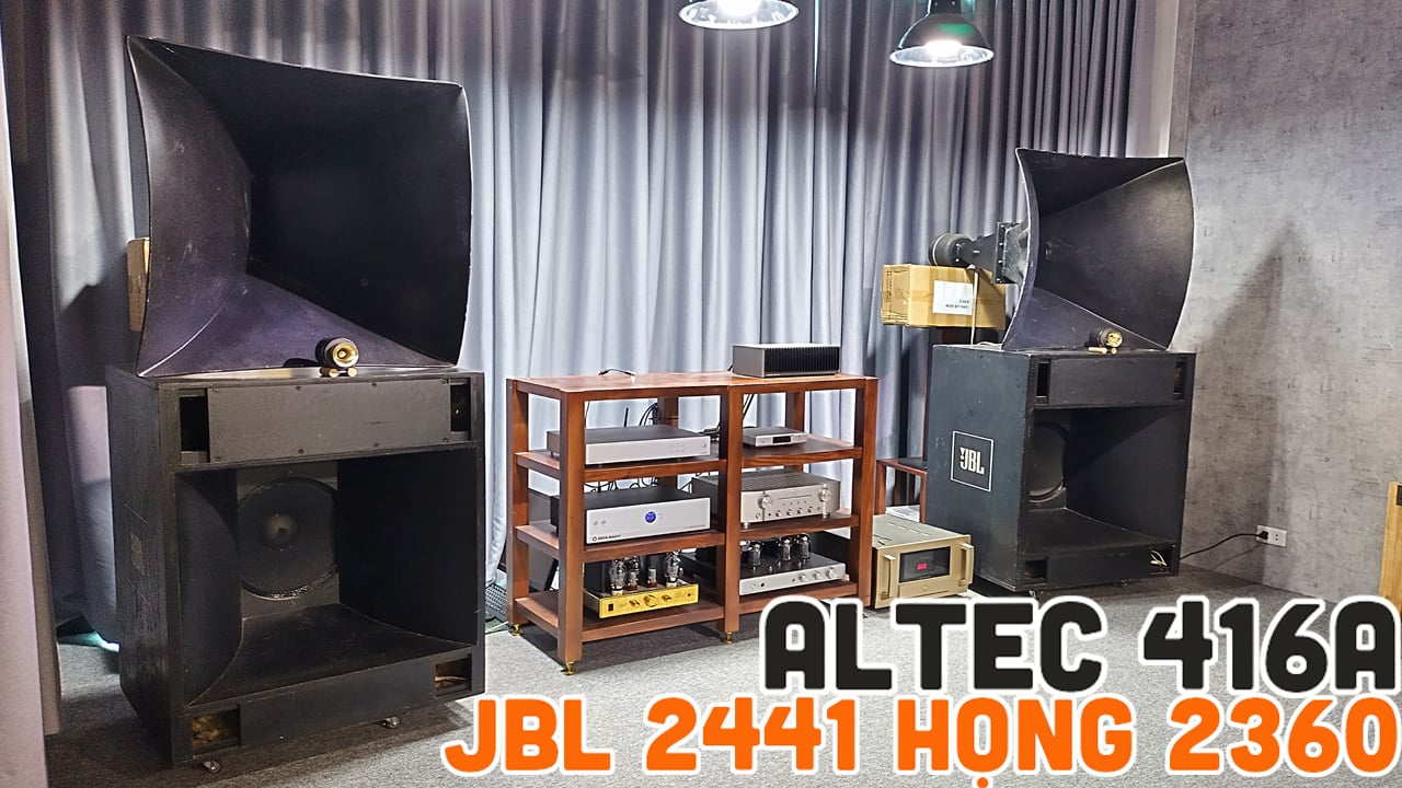 Thiết kế phân tần cho Altec 416A ghép trung kèn JBL 2441 họng JBL 2360 và siêu tép Fostex T925