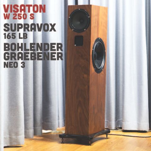 Thiết kế phân tần 3 way cho Supravox 165 LB ghép với bass 25cm Visaton W 250 S và treble planar Bohlender Graebener Neo3