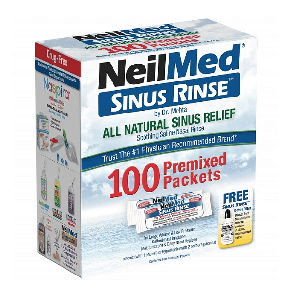100 gói muối neilmed sinus rinse premixed