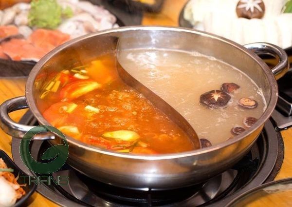 Chảo nồi lẩu inox 2 ngăn 32cm cao cấp