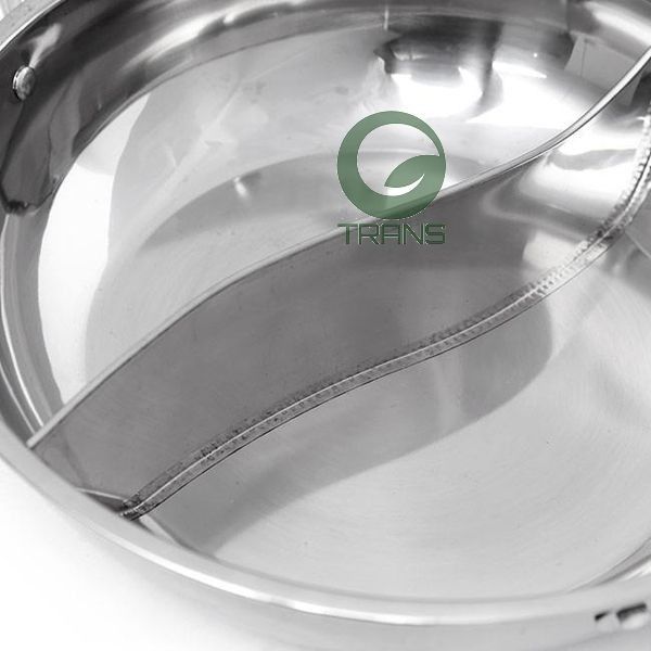 Chảo nồi lẩu inox 2 ngăn 32cm cao cấp