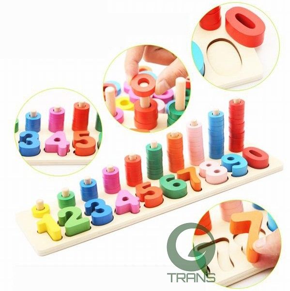 bộ đồ chơi gỗ toán học phát triển tư duy