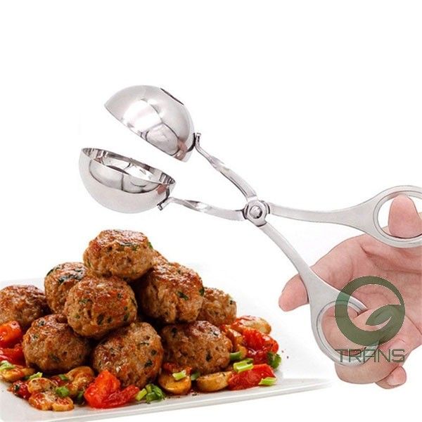 Dụng cụ kẹp thịt viên chả viên inox,dụng cụ làm thịt viên ,Dụng cụ kẹp thịt viên chả viên inox Meatball,Bộ dụng cụ làm thịt cá viên tiện lợi,Kẹp nặn thịt viên,