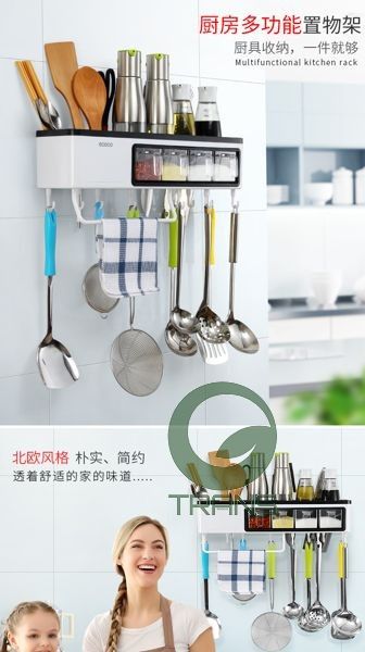 Giá kệ treo đồ bếp Ecoco cao cấp