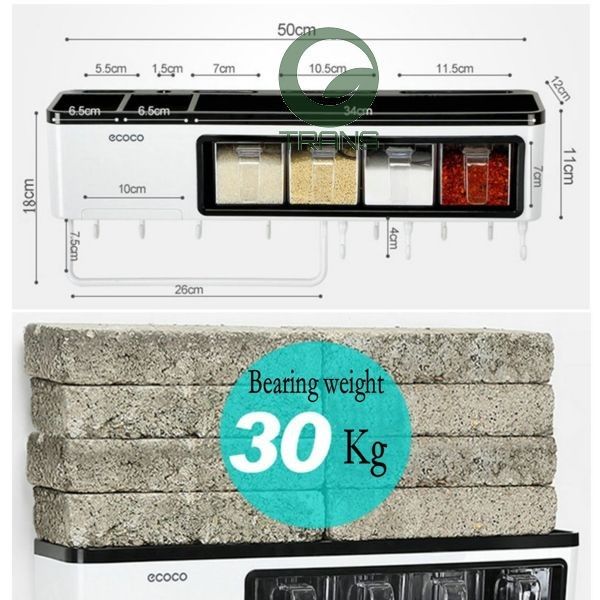 Giá kệ treo đồ bếp Ecoco cao cấp
