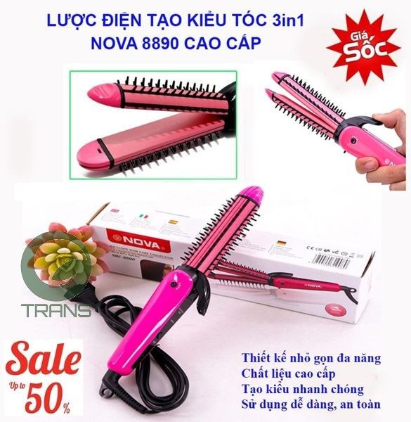 Lược điện 3 Trong 1 Nova NHC 8890