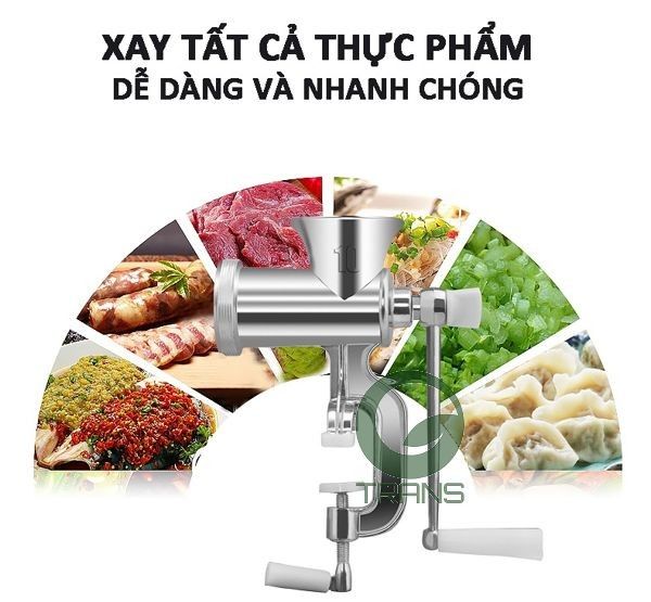 Máy xay thịt quay tay bằng nhôm
