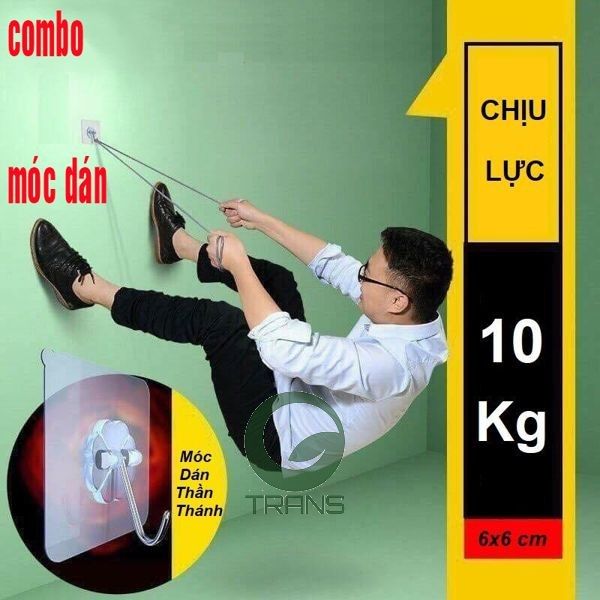 10 Móc dán tường chịu lực 10kg
