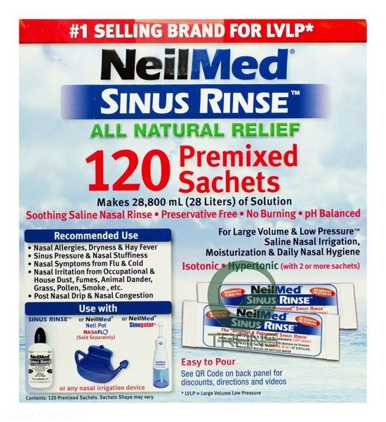120 gói muối neilmed sinus rinse premixed