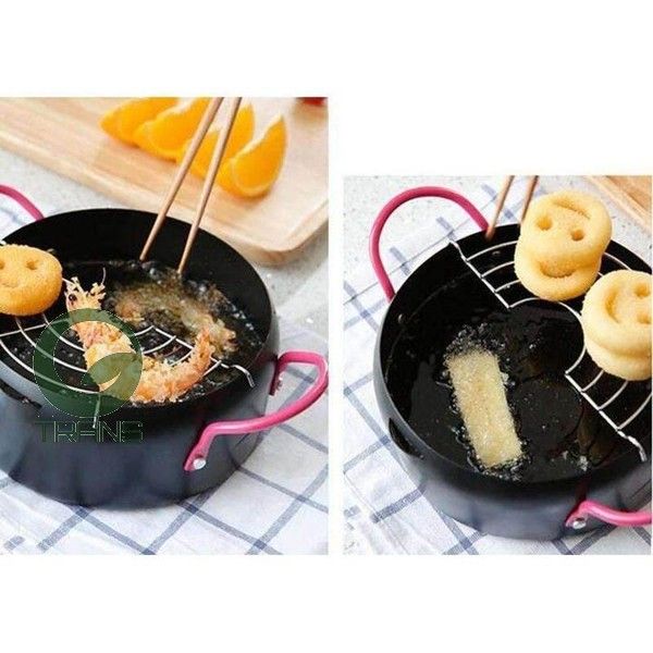 Nồi chiên dầu sâu lòng kèm khay hứng cao cấp