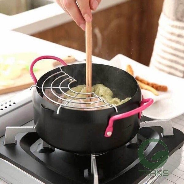 Nồi chiên dầu sâu lòng kèm khay hứng cao cấp