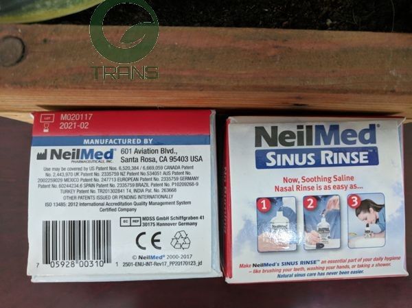 Bộ bình rửa mũi Neilmed Sinus Rinse Starter Kit