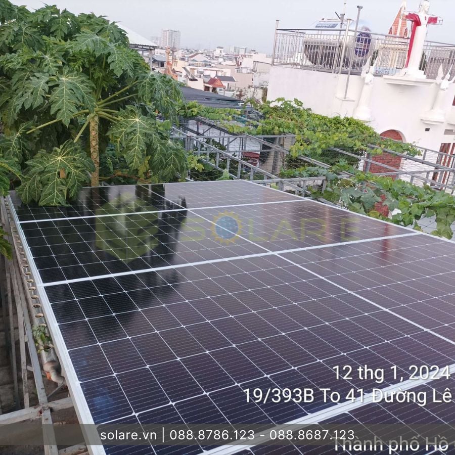 Hệ thống điện mặt trời 9.99 kWp - 18 tấm pin tại Gò Vấp