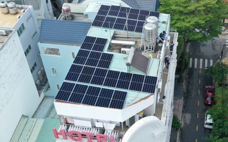 Hệ thống điện mặt trời tự sản tự tiêu 16,7kW ở quận 7