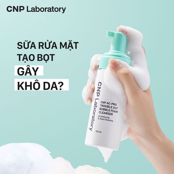 Sữa Rửa Mặt Tạo Bọt Cnp Laboratory Cnp Ac-pro Trouble Out Bubble Foam 