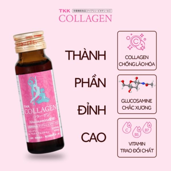 Cách sử dụng nước làm đẹp da TKK Collagen 5000mg