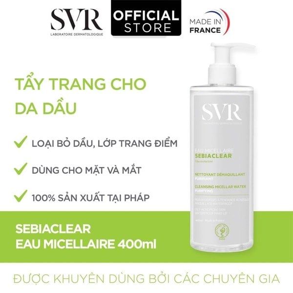 Những công dụng chính của SVR Sebiaclear Purifying CLeansing Water