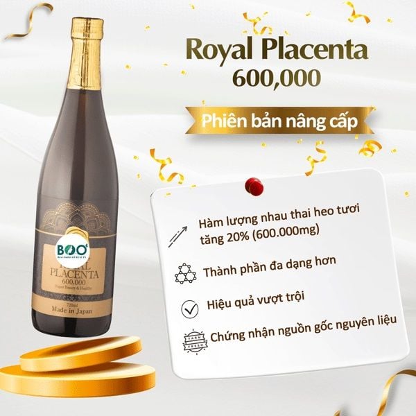 Nước uống trẻ hóa da collagen royal placenta 600000 super beauty healty