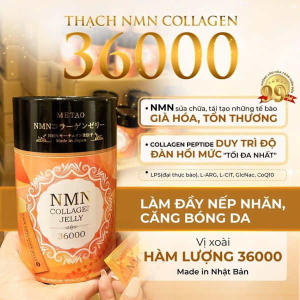 Thạch Metao NMN Collagen Jelly 36000