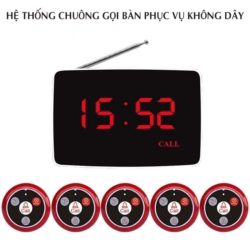 Bộ chuông gọi phục vụ không dây WIRELESS CALL V2
