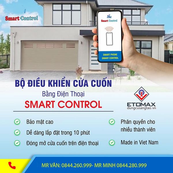 Với Smart Control wifi điều khiển cửa cuốn, bạn có thể kiểm soát cửa của mình một cách dễ dàng và nhanh chóng bằng cách sử dụng điện thoại của mình.