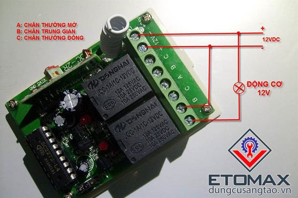 Sơ đồ đấu bộ đảo chiều động cơ