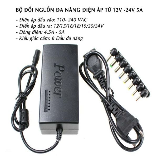 Bộ đổi nguồn từ 220v sang 12v-24v 5A đa năng