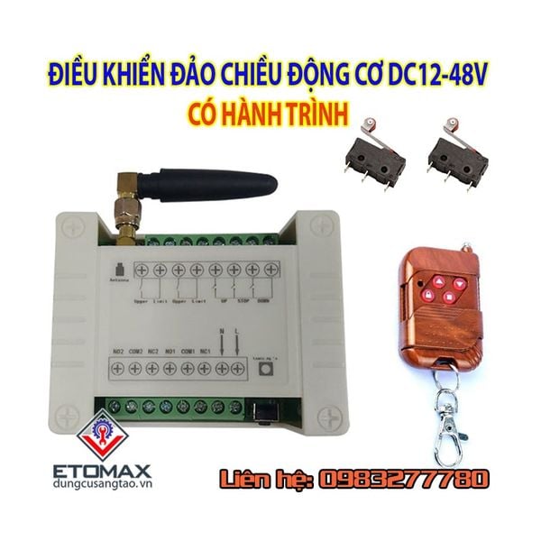 Bộ điều khiển đảo chiều động cơ DC 12v - 48v có công tắc hành trình