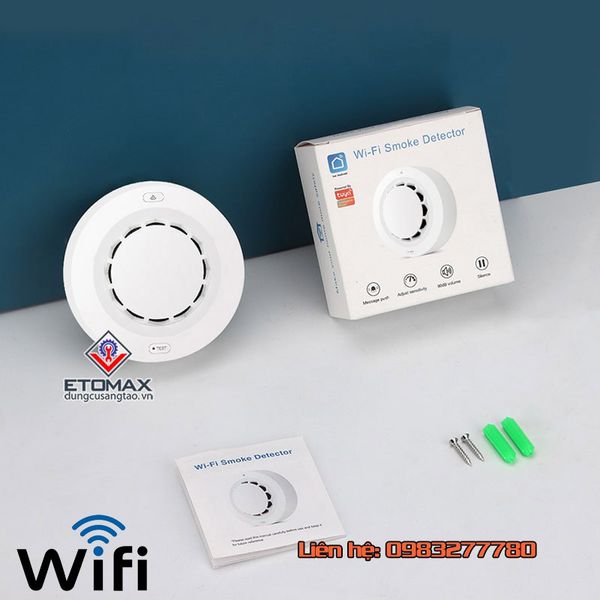 Đầu báo khói, báo cháy độc lập kết nối với điện thoại qua wifi