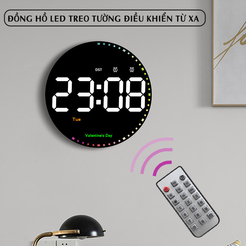 Đồng hồ điện tử treo tường led 3d DS6635