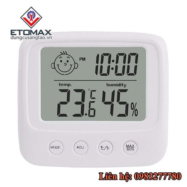 Đồng hồ đo độ ẩm nhiệt độ 4in1