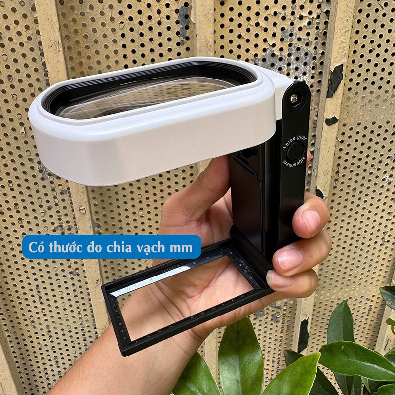 Kính lúp cầm tay 10x có thước đo chuyên dụng TH-7018-FX