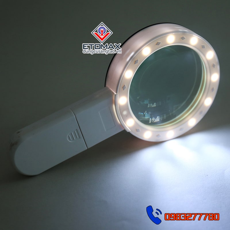 Kính lúp cầm tay 30x có đèn led chiếu sáng K2288-85