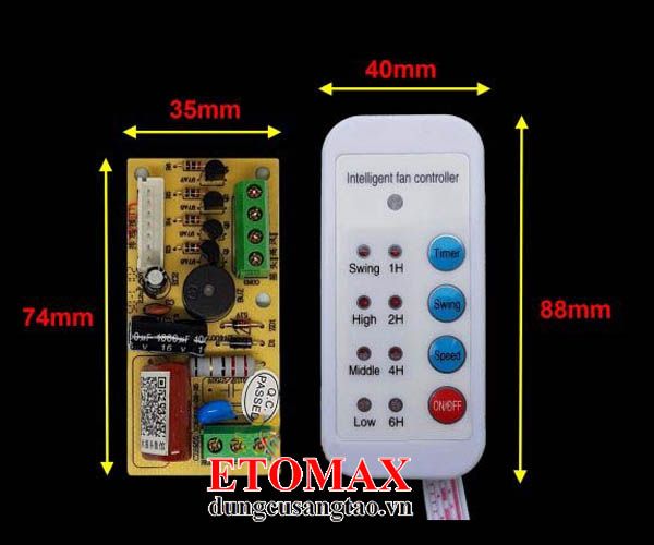 Mạch điều khiển quạt từ xa TOMAX