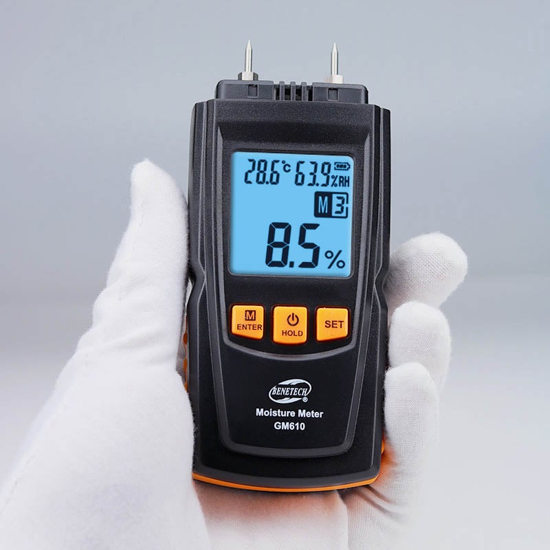 Máy đo độ ẩm và nhiệt độ gỗ Benetech GM610