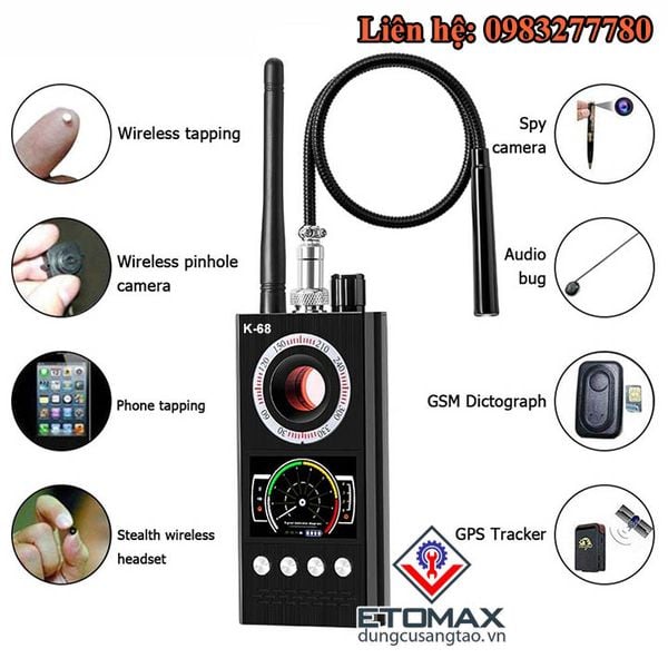 Máy dò sóng phát hiện nghe lén, dò tìm định vị GPS K68