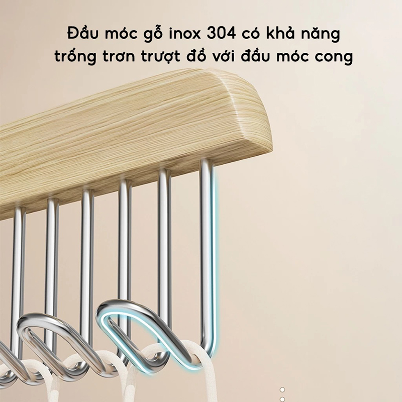 Móc treo đồ lót quần áo đa năng 8 trong 1
