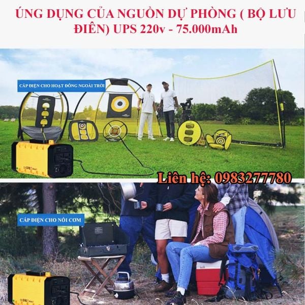 Nguồn dự phòngUPS (Bộ Lưu Điện) 220v - 75000mAh