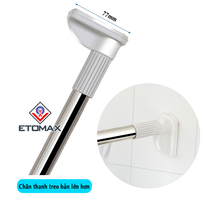 Thanh treo đa năng dài 4m etomax, không cần khoan bắt vít etomax