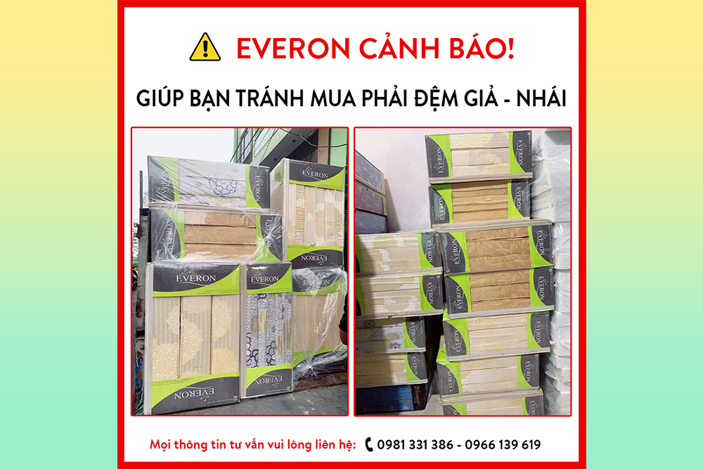 ⚠️CẢNH BÁO GIÚP BẠN TRÁNH MUA PHẢI ĐỆM EVERON HÀNG GIẢ, NHÁI NĂM 2022