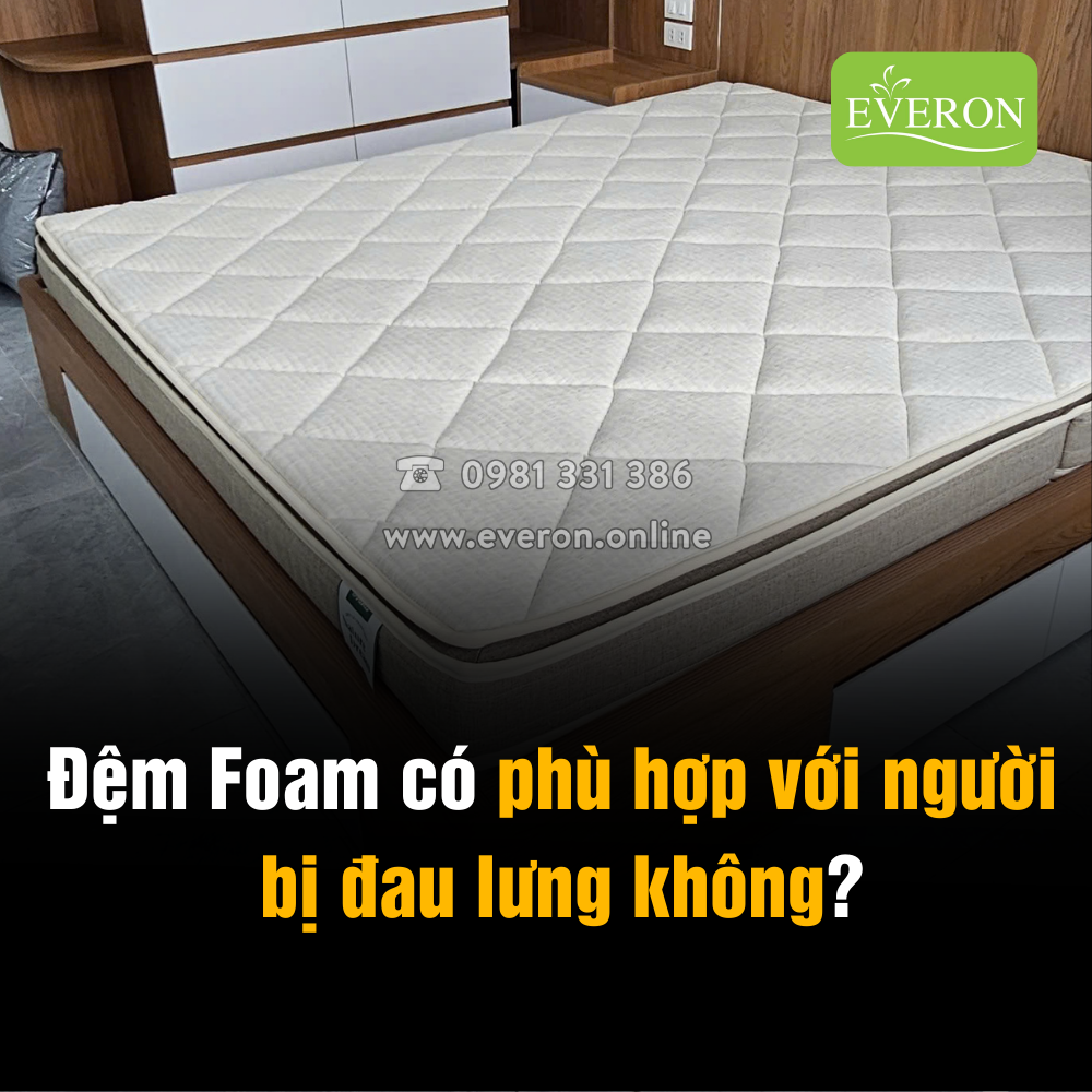 ✨ Đệm Foam có phù hợp với người bị đau lưng không? 🤔