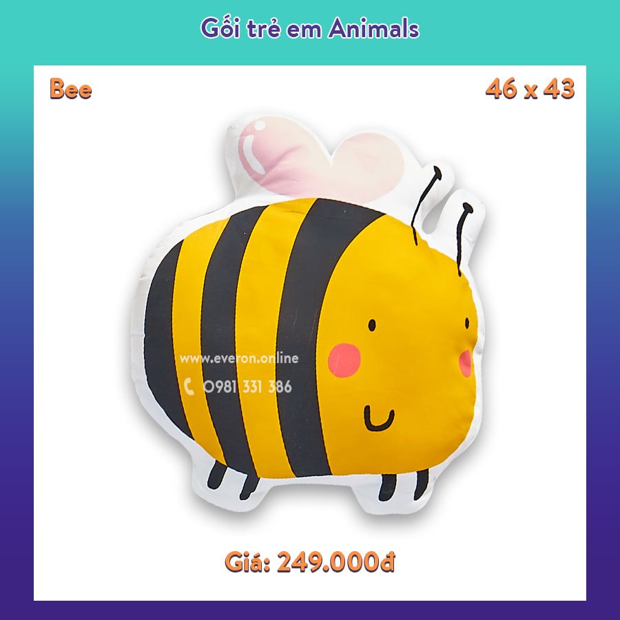 Gối Everon Animal Bee - Gối Hình Chú Ong Vàng Giá Tốt Nhất – Everon Tân Mai  | Tổng Đại Lý Chăn Ga Gối Đệm Everon Artemis King Koil